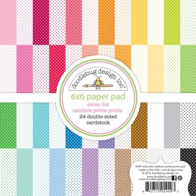 Doodlebug Swiss Dot Rainbow Petite Print